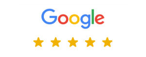 Google logo with 5 stars